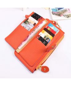 2 Art Günstige Pu Leder Brieftasche Carteira Feminina Lychee Relief Lange Damen Brieftaschen Kupplung Geldböse