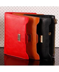 10 Farbe Mode PU Damen Brieftasche Multifunktionale Reißverschluss Lange Brieftasche Vintage Damen Kupplung