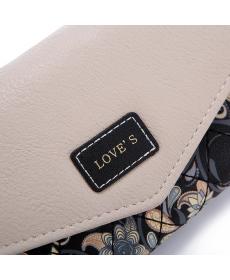 Neue Mode Pu Leder Umschlag Damen Geldbörsen 5 Farben Blumen Druck 3 Fache Brieftasche Lange Damen Clutch