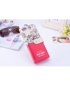 Neue Angekommene weibliche Lange Geldbörsen Mode 2 falten Floral Print Brand Design Casual dame Geldbörse