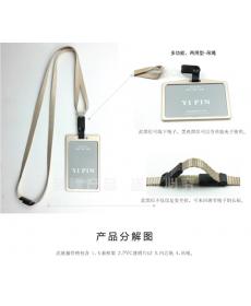 Hohe Qualität Visitenkarte Aluminiumlegierung Metall Werkkarte Abzeichen mit einstellbare Lanyard Id Halter