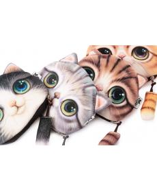 Unisex Nette Tier Cartoon 3D Katze Hund Gesicht Tasche münze ändern Geldbörse Geldbörse