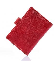 New Unisex Herren Damen Rot Echt Echtem Leder Kartenhalter Kupplung ID Kreditkarte Bussiness Kartensteckplätze