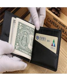 100% hohe Qualität Gold Marke Herren Mini Reißverschluss Kreditkarte ID Münze Geld Clip Brieftasche