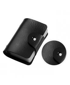 24 Bits Neue Mode Damen Herren Kreditkarteninhaber PU Leder Haspe Unisex ID Halter Paket Organizer Manager