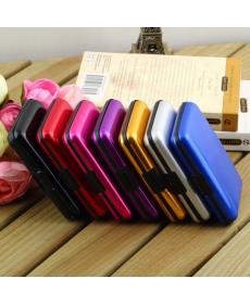 Wasserdicht business ID Kreditkarteninhaber Geldbörse Tasche Aluminium Metall Shiny Side Anti RFID Scan Abdeck