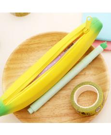 1 X Kawaii Unisex Herren Damen Mädchen Neuheit Silikon Tragbare Banana Münze Bleistift Stift Tasche