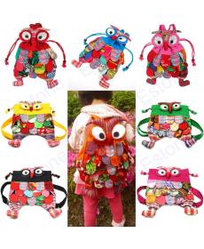 Freies verschiffen Kind kind eule Ethnische Bunte Stich Rucksack Schulbuchtasche Preschool