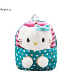 Neue Nylon Nette Dot Hallo Kitty Rucksäcke Geschenk für Kinder plüsch Cartoon Schultasche für Kind