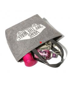 Casual Fühlte Einkaufstüten Grau Farbe mit Buchstaben Muster Damen Handtaschen Schultertasche