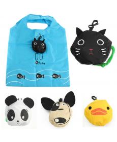 1 stück Eco Reise Faltbare Handtaschen Bear Cat Schwein Ente Panda Einkaufstasche Lagerung Wiederverwendbarer Tier