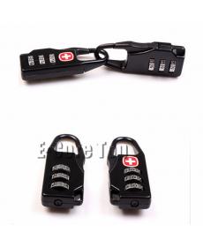 Rückstellbare 3 3 stellige Kombination Code Vorhängeschloss Reisegepäck Sicherheit Metall Shell Rucksack