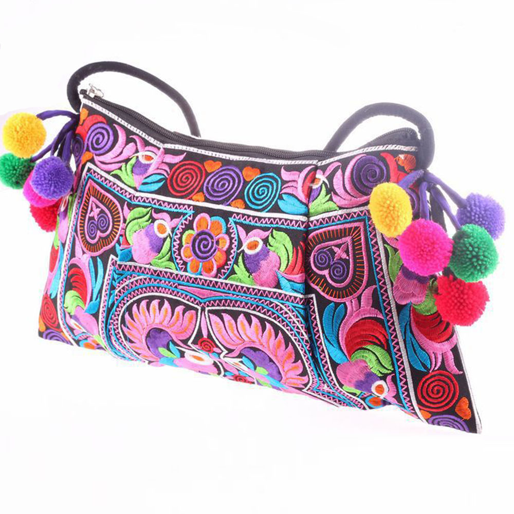 heißer verkauf Bestickte Taschen Nationalen trend handgefertigten stoff stickerei schulter kreuzkörper Damen