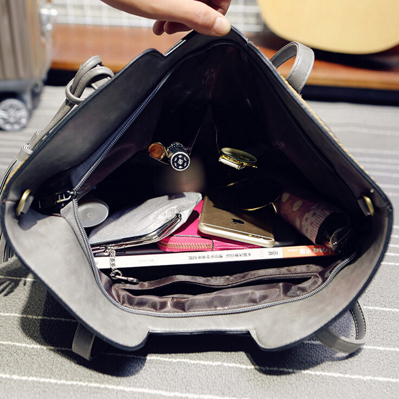 neue Damen Messenger Bags Mit Quaste Berühmte Designer Leder Handtaschen Große Kapazität Damen Tasche