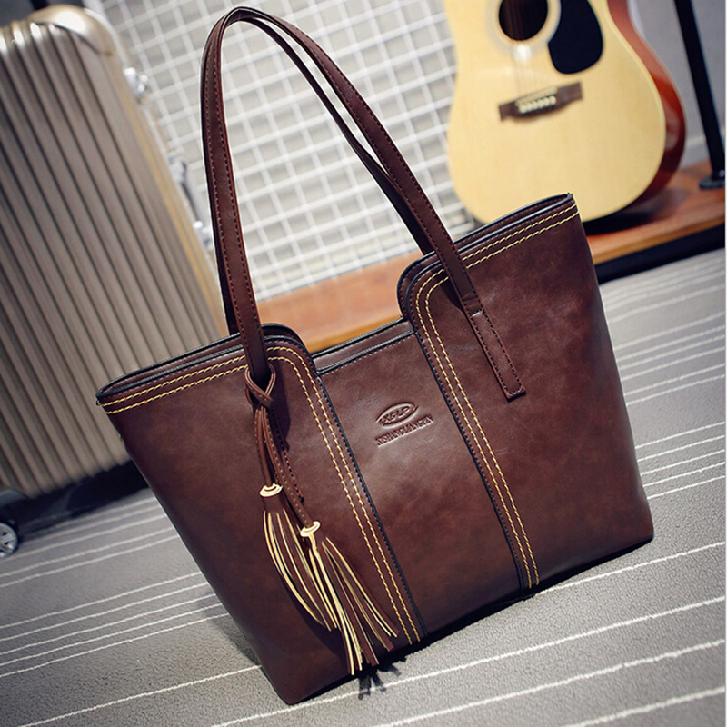 neue Damen Messenger Bags Mit Quaste Berühmte Designer Leder Handtaschen Große Kapazität Damen Tasche