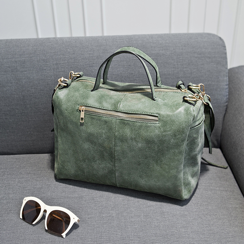 Neu Kommen Damen Schultertasche NubukLeder Vintage Umhängetasche Motorrad Umhängetaschen Retro Damen