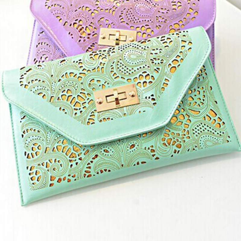 LADY STYLE hot Neue ankunft ausschnitt umschlag Damen clutch vintage messenger bags Kette bunte Umhängetaschen