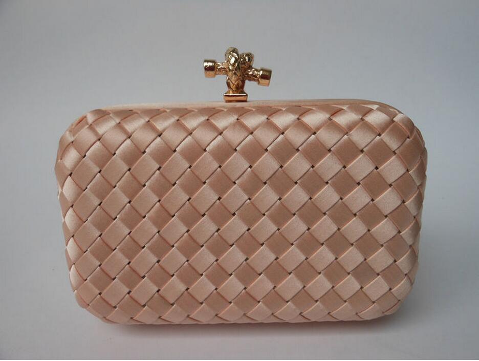 Fabrik neues angebot Damen süßigkeit farben Wove Abendtasche und kupplungen erfasst Mit Kette freies