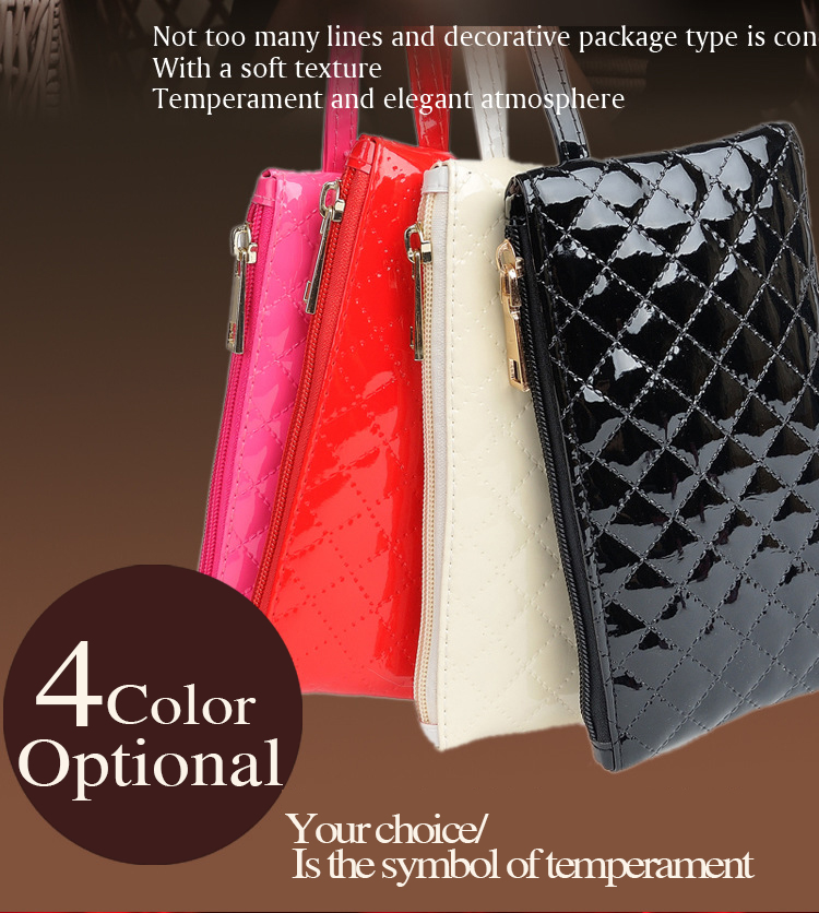 Neue Mode Damen Handtasche Pu Leder Handschlaufe Reißverschluss Geldbörsen Beiläufige Geldbörse