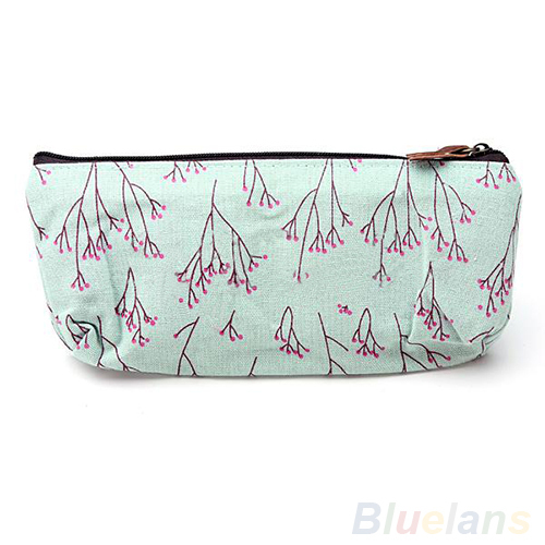 Neue Blume Floral Bleistift feder Kasten kosmetische Make Up WerkzeugTasche Aufbewahrungstasche Geldbörse