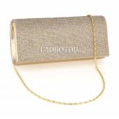 Schimmernde Diamante Abendtasche Party Hochzeit Silber Gold Schwarz