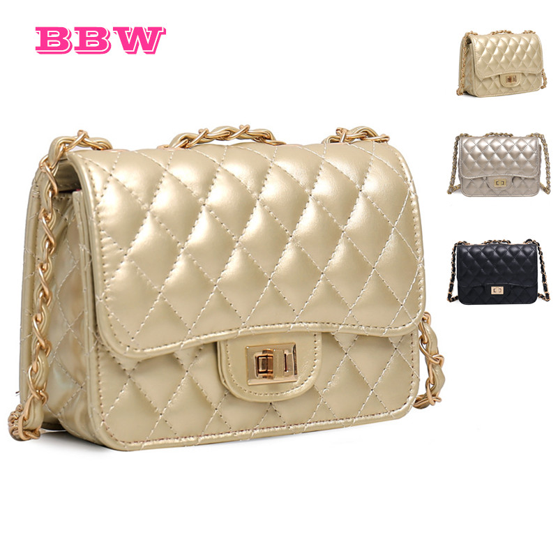 neue Kette Damen Umhängetaschen fashion marke weiblichen gold Leder Handtasche mini Umhängetasche