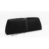 Fashion Kristall Damen Kupplungen Mit Schulter Kette Für Abschlussball partei Luxusmarke Taschen Satin Schwarz