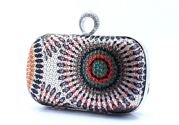 neue Damen Kupplungs knöchel Schellt Abendtasche Damen Party Hochzeit Braut Mode Brieftasche Tag Kupplung Make Up