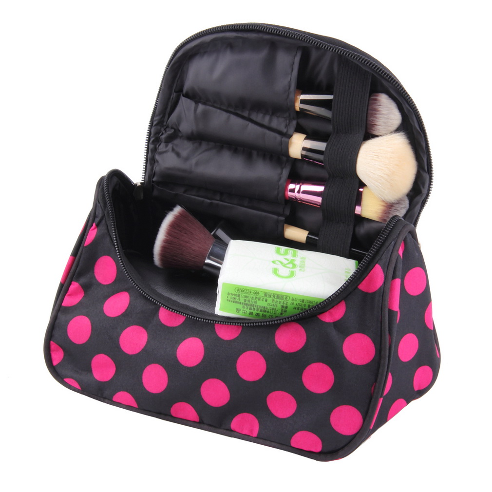 1 stück Neue Dot Kulturbeutel Kosmetiktasche Kosmetik etui große kapazitäts bewegliche Damen verfassung