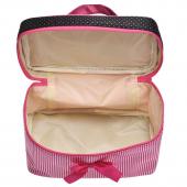 quadrat Bogen Streifen Tragbaren Kosmetiktasche Reise Kosmetiktasche Trousse De Maquillage Necessaire Damen