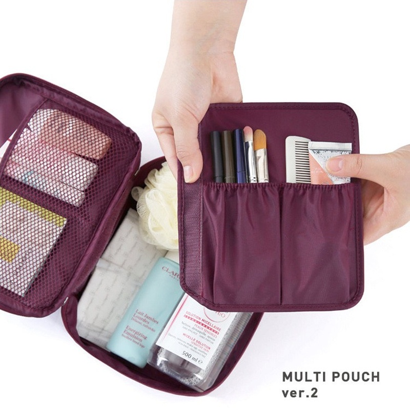 neuankömmling große kapazität Kosmetiktasche korean make up Tasche dot Damen Handtasche portable