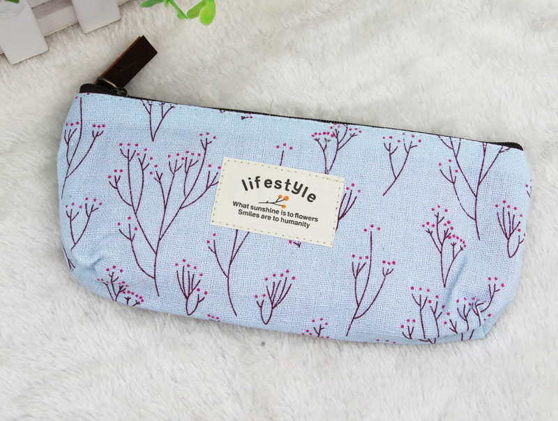 neue Blumenblumen Bleistift Kugelschreiber LeinenTasche Kosmetik Werkzeug Tasche Aufbewahrungstasche Geldbörse