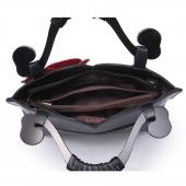 marke frühjahr neue Damen Einkaufstasche mit einer blume eimer Tasche qualität pu Leder Handtasche