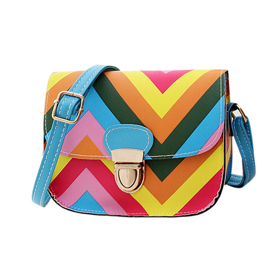 neue Stil Bunte Umhängetasche Mode Damen Kleine Umhängetasche Casual Damen Mädchen Damen Messenger Bag