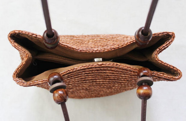 neue Vintage Damen Handtasche Mode Einkaufstasche Strandtasche Vintage Lässig Eimer Straw Tote Bag Sommer