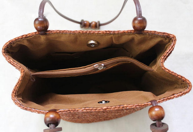 neue Vintage Damen Handtasche Mode Einkaufstasche Strandtasche Vintage Lässig Eimer Straw Tote Bag Sommer