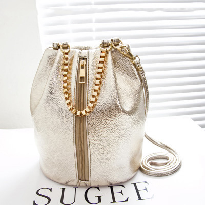 Nagelneu Pu Leder Damen Messenger Bags Fashion Ketten Eimer Tasche Damen Handtasche Crossbody Umhängetasche