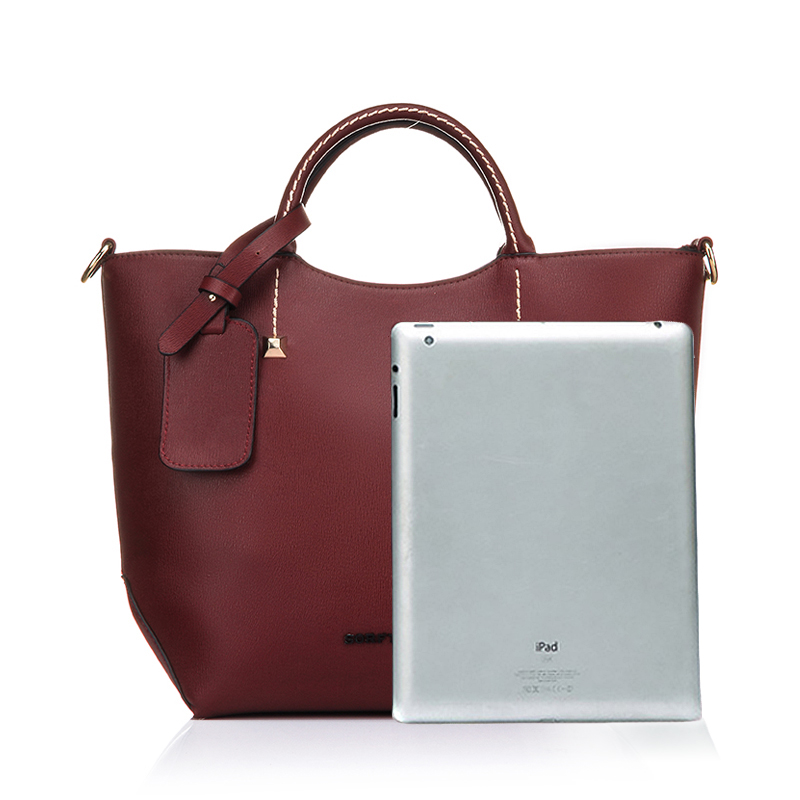 Neue modemarke Handtasche rot pu Leder tote Tasche vintage Damen eimer Tasche designer hanbags hochwertigen tragbaren