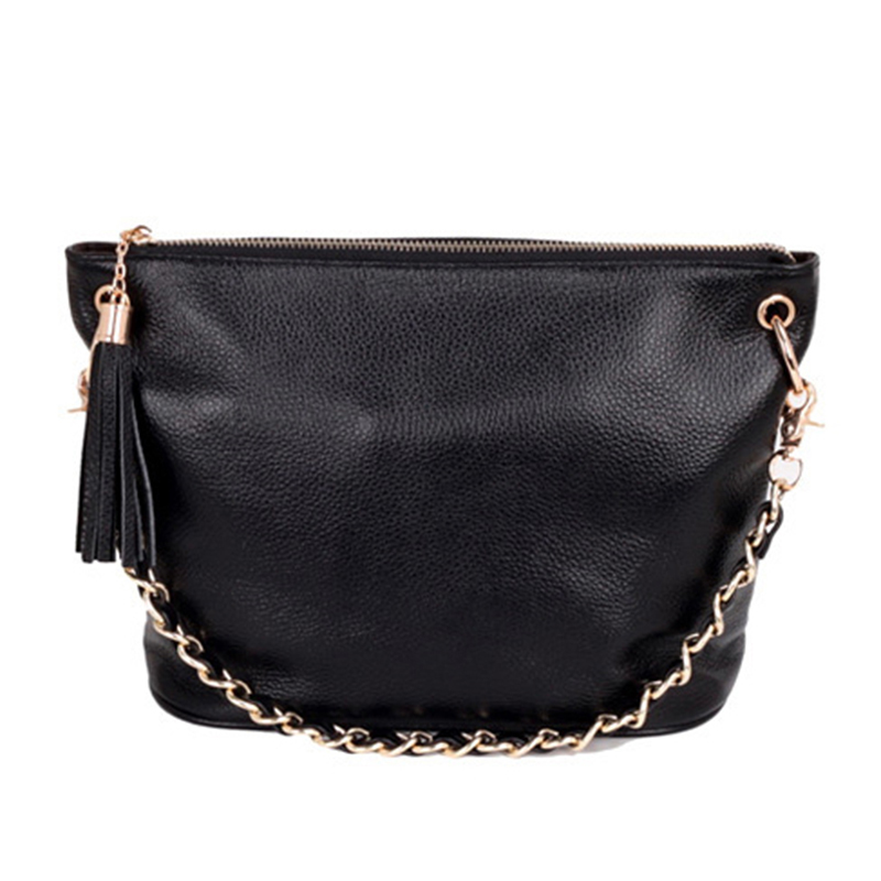 HEIßE Damen Echtes Leder (TOP schicht) real rindLederHandtasche Retro Quaste Ketten schulter crossbody Messenger