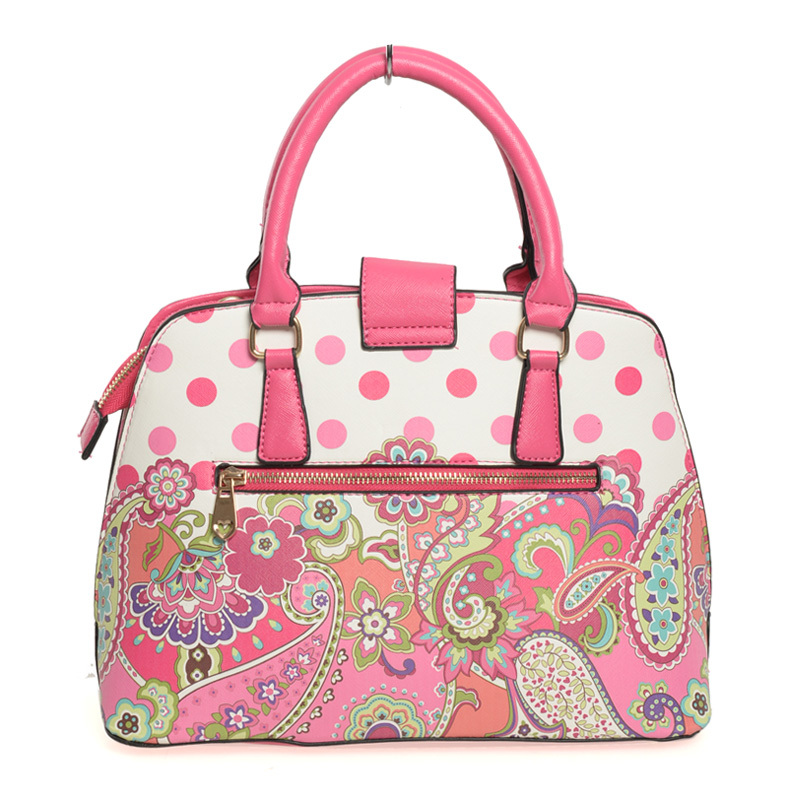 Marke Top Qualität Punkte Tasche Damen Blume Mode Pu Leder Handtasche Für Damen