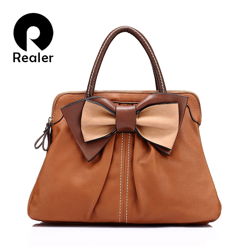 Neue marke Retro vintage Taschen Damen Handtaschen aus Leder mode shell großen bogen Tasche große