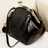 neue Mode luxus Damen Handtasche Schultertasche pu Leder Schwarz muschel bag berühmte designer vintage Damen