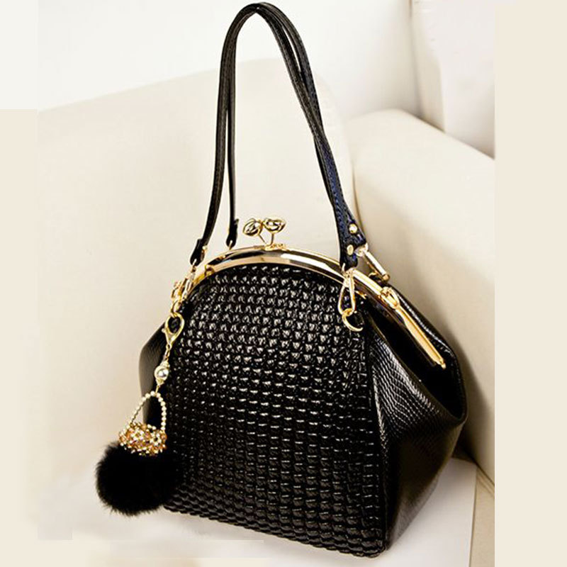 neue Mode luxus Damen Handtasche Schultertasche pu Leder Schwarz muschel bag berühmte designer vintage Damen