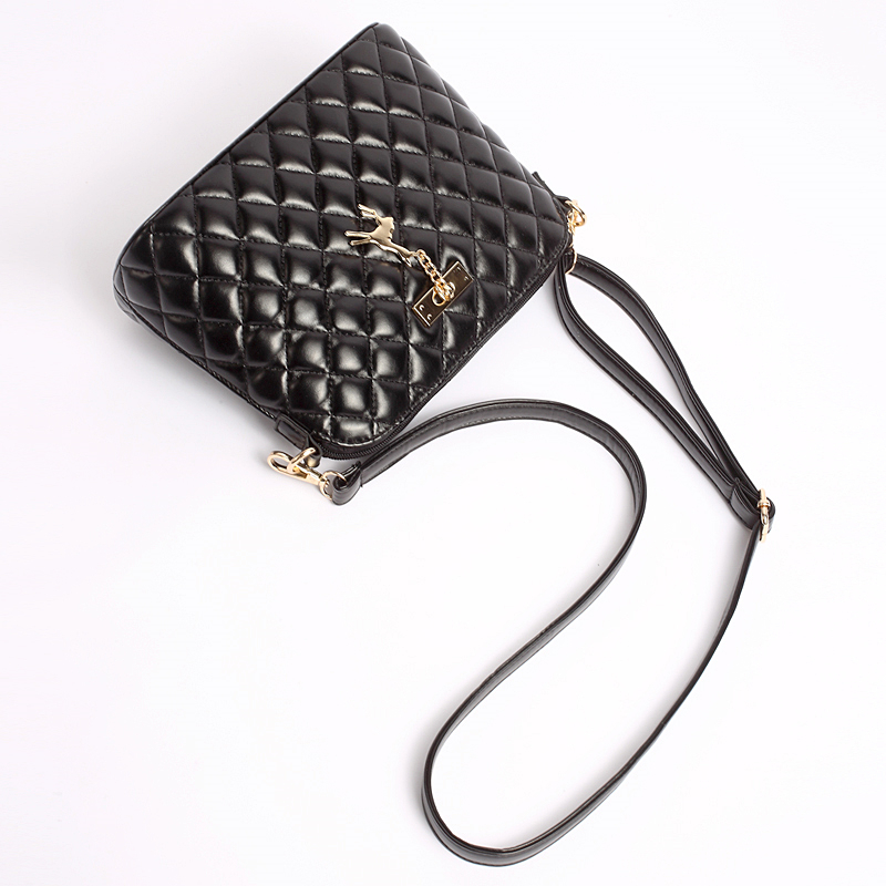 casual kariertes kleine Handtaschen aus Leder neue mode Damen Geldbörse partei hochzeit kupplung Damen crossbody