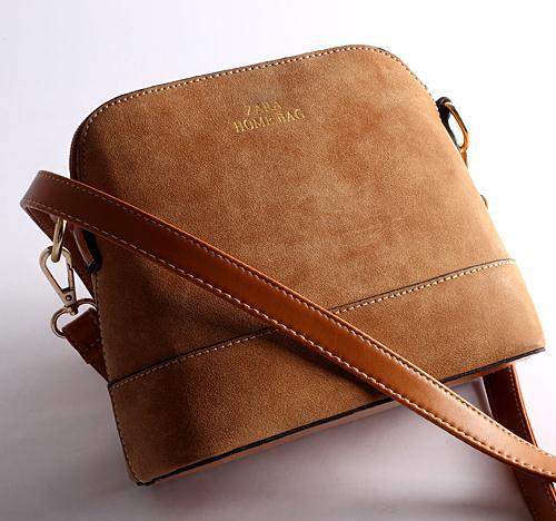 neue Retro nubukLeder Handtaschen mode ZA shell kleinen platz paket Damen Schulter Umhängetasche