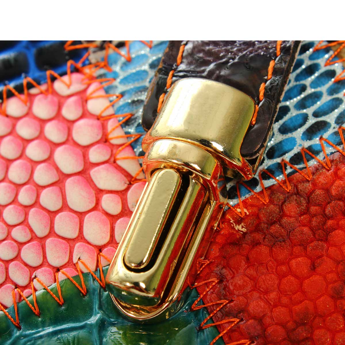 100% echtem Leder Shell Crossbody Schloss Umhängetasche Superb Patchwork Muster Casual Schulter weibliche Taschen