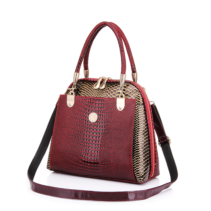 Neue mode Damen shell Tasche hohe qualität designer geprägte Handtasche krokoprägung pu Leder tote tasche