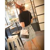 Korean Floral Bedruckte Kleine Damen Shell Damen Crossbody Messenger bags Handtaschen Geldbörsen Schlinge