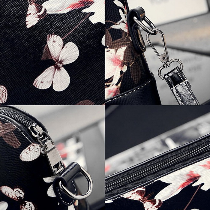 Korean Floral Bedruckte Kleine Damen Shell Damen Crossbody Messenger bags Handtaschen Geldbörsen Schlinge