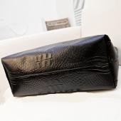 Schwarz Casual Damen Umhängetaschen Pu Leder Weibliche Großen Tragetaschen für Damen Handtasche